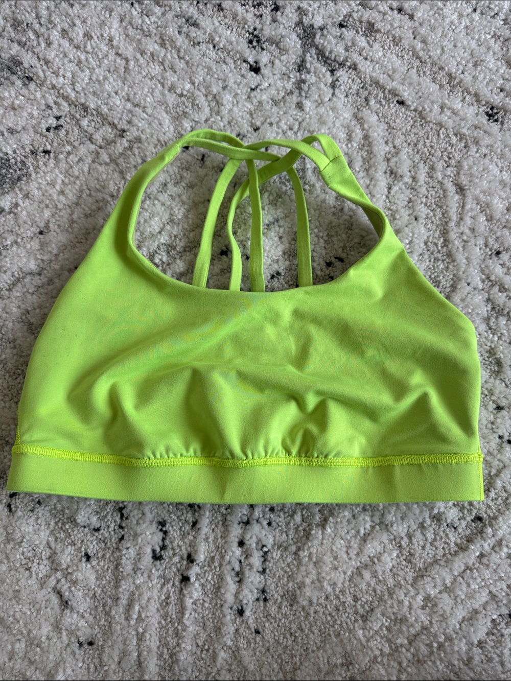 lululemon athletica Neon Lime Strappy Sports Bra